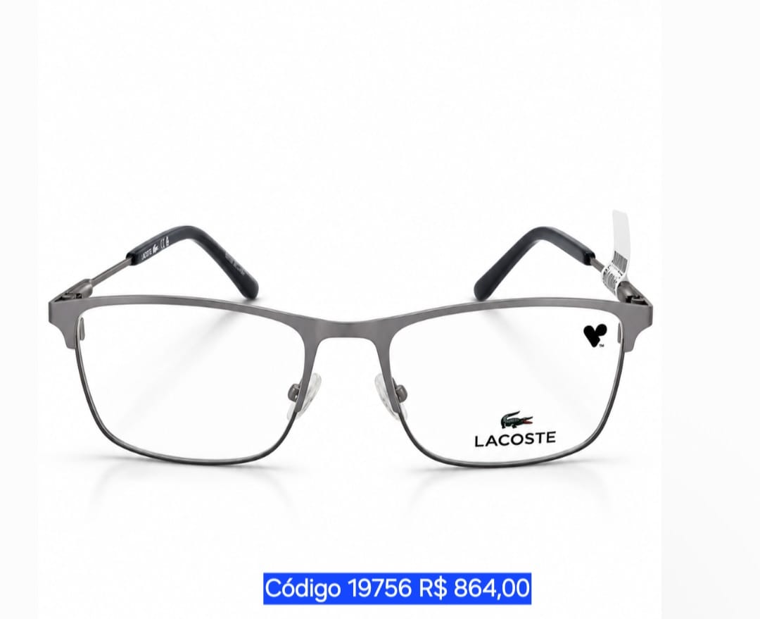 Armação Metalica Masculina Lacoste Código 19756