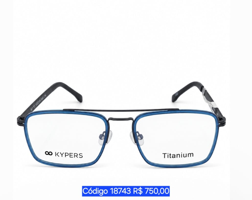 Armação Masculina de Titanium Keypers Código 18743